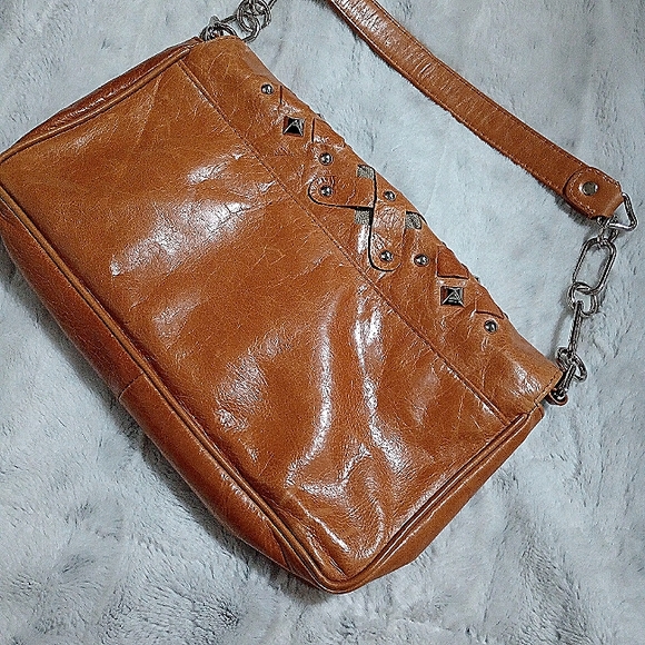 Authentic Rafe Tan Leather Studded Handbag - Picture 5 of 5